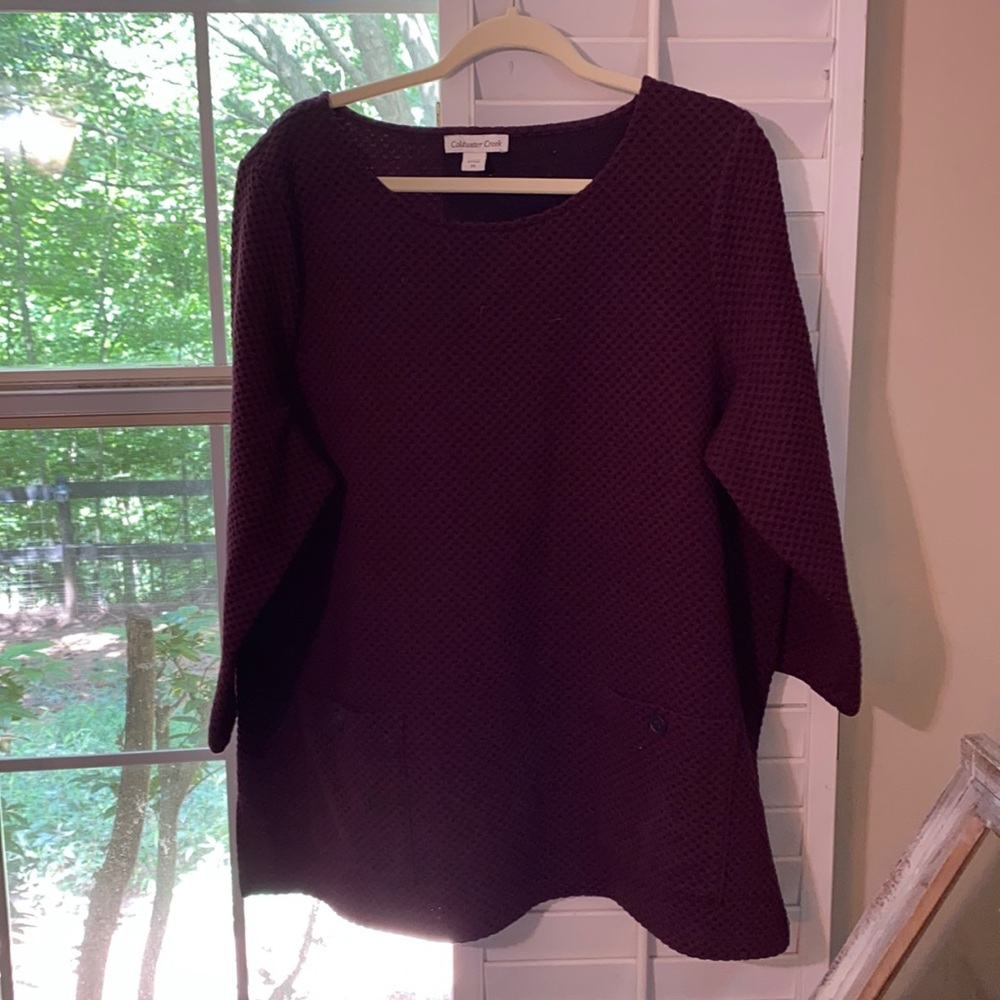 Coldwater Creek Burgundy Sweater SIZE 2X